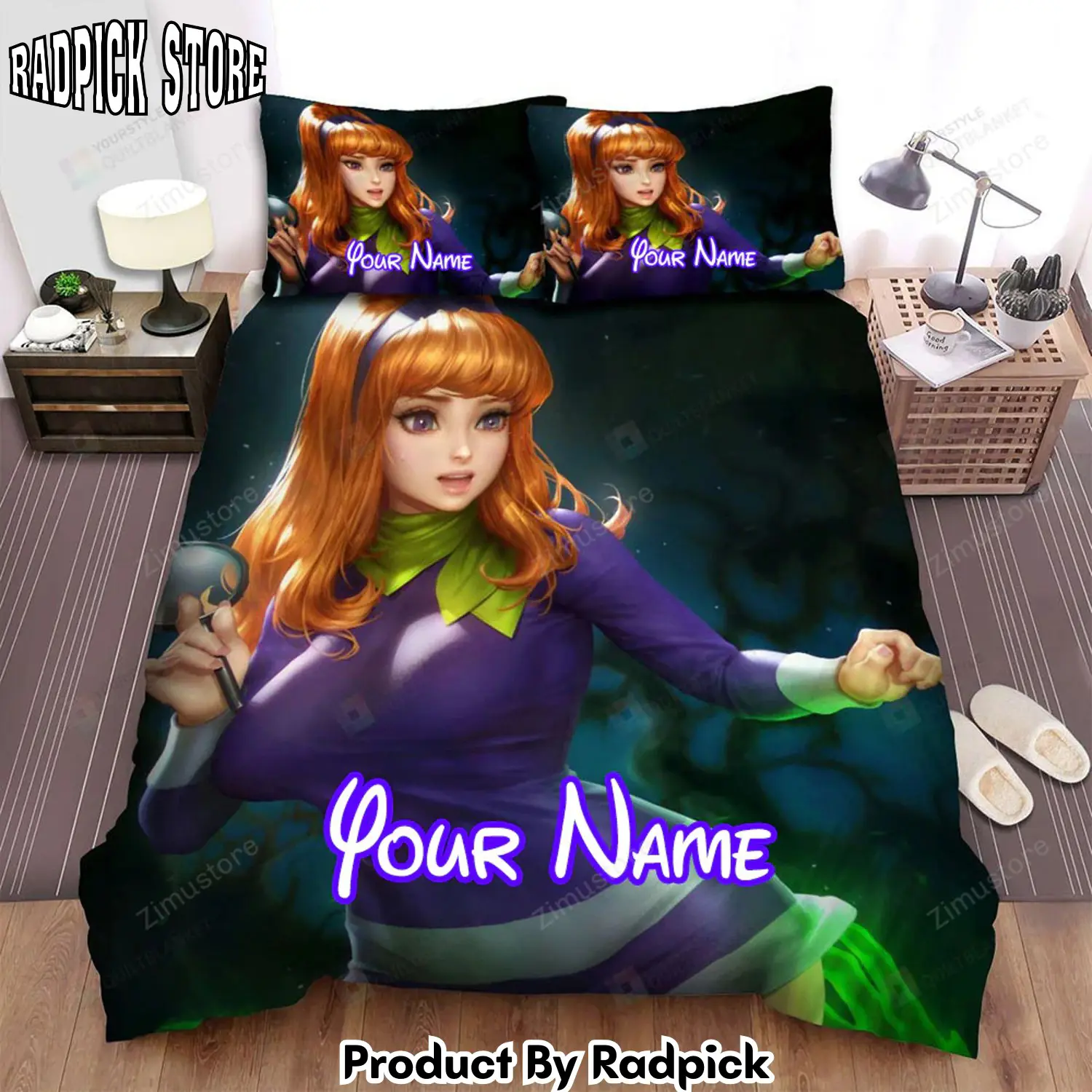 Radpick the scoobydoo show daphne digital illustration bed sheets spread duvet cover personalized name bedding sets rp327971